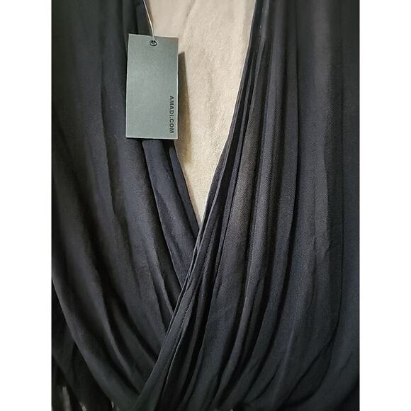ANTHROPOLOGIE AMADI Top NWT Crossover Blouse New A130 Viscose Wool Small New - Picture 2 of 6